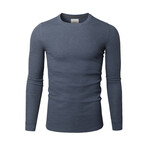 Premium Thermal Crew Neck Long Sleeve Shirt // Denim (XL)
