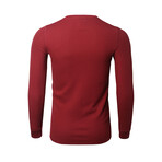 Premium Thermal Crew Neck Long Sleeve Shirt // Red (M)