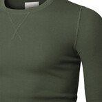 Premium Thermal Crew Neck Long Sleeve Shirt // Olive (2XL)