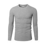 Premium Thermal Crew Neck Long Sleeve Shirt // Gray (M)
