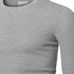 Premium Thermal Crew Neck Long Sleeve Shirt // Gray (L)