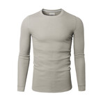 Premium Thermal Crew Neck Long Sleeve Shirt // Khaki (L)