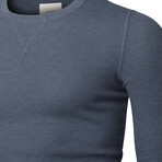 Premium Thermal Crew Neck Long Sleeve Shirt // Denim (S)