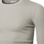 Premium Thermal Crew Neck Long Sleeve Shirt // Khaki (S)