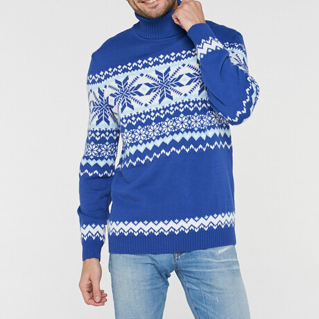Abram Sweater // Blue + White (XS)