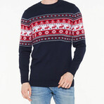 Jordan Sweater // Navy + Red + White (L)