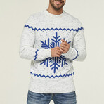 Darwin Sweater // White + Blue (S)