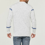 Darwin Sweater // White + Blue (3XL)