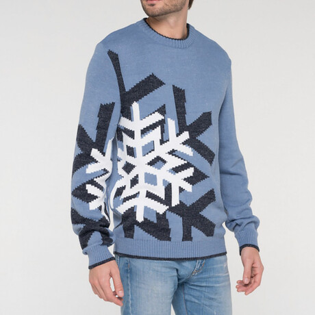 Giovani Sweater // Light Blue + Navy + White (XS)