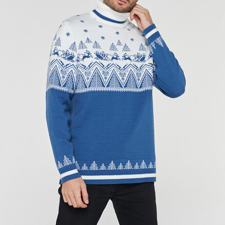 Alonzo Sweater // Denim + White (XS)