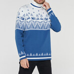 Alonzo Sweater // Denim + White (XL)