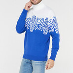 Scott Sweater // White + Blue (XL)