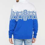 Scott Sweater // White + Blue (XL)