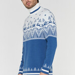 Alonzo Sweater // Denim + White (M)