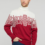 Henry Sweater // White + Red (2XL)