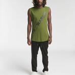 Teks Sleeveless Shirt // Army Green (S)