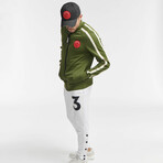 Haku 2 Track Jacket // Army Green (XS)