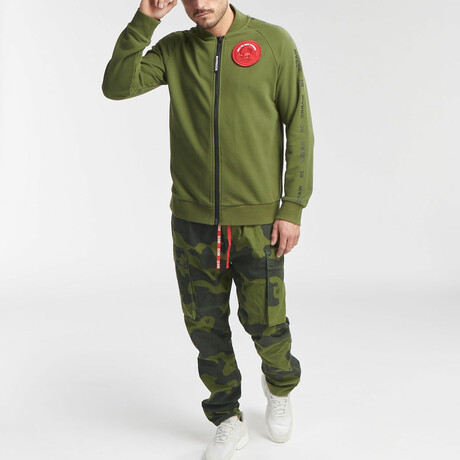 Wax Bomber Jacket // Army Green (XS)