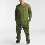 Wax Bomber Jacket // Army Green (2XL)