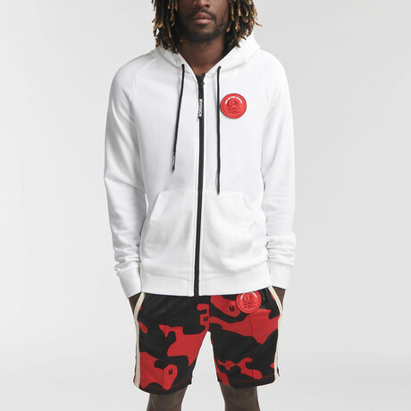 Woo Zip Up Hoodie // White (XS)