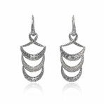 John Hardy Classic Chain Sterling Silver + Diamond Drop Earrings // Store Display