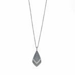 John Hardy Modern Chain Sterling Silver + Diamond Pendant Necklace // 36" // Store Display