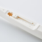 Tokii Toothbrush With Sliding Tongue Scraper (White)