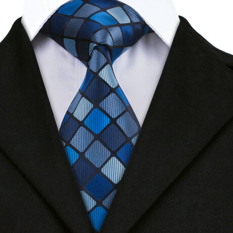 Moma Handcrafted Silk Tie // Blue + Black