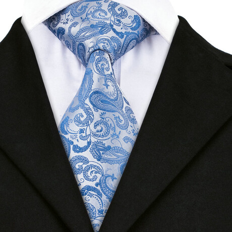 Vera Handmade Silk Tie // Light Blue + Blue
