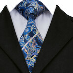 Logan Handmade Silk Tie // Blue