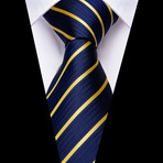 Grace Handmade Silk Tie // Navy + Yellow