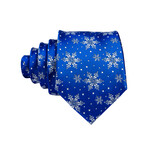 Winter Handmade Silk Tie // Blue + Silver