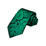 Ivy Handmade Silk Tie // Green + Black