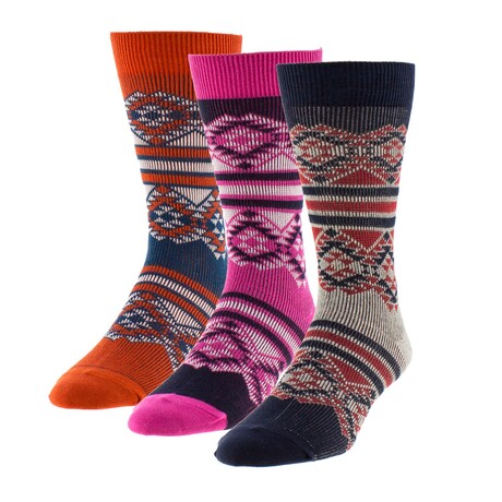 Aztec Boot Socks // Pack of 3