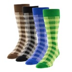 Checker Boot Socks // Pack of 4