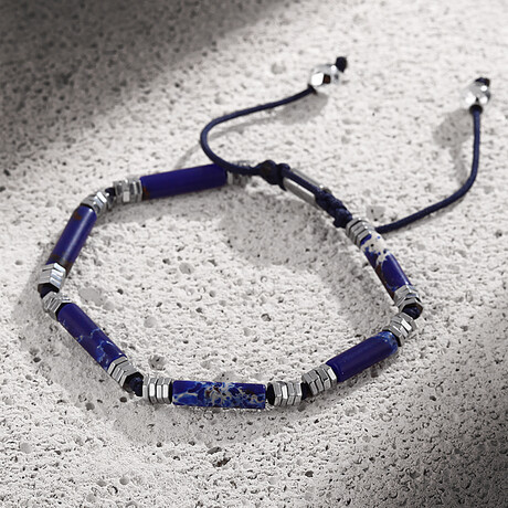 Natural Stone Bracelet // Navy Blue