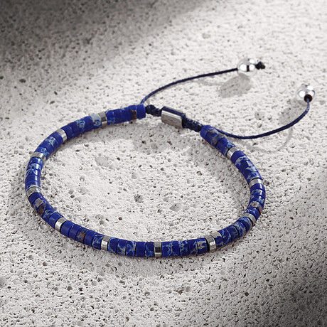 Natural Stone Bracelet V1// Navy Blue