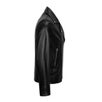 Biker Jacket // Style 2 // Black (3XL)