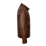 Maverick Leather Jacket // Chestnut (3XL)