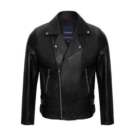 Biker Jacket // Style 2 // Black (S)