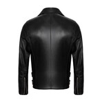Biker Jacket // Style 2 // Black (L)