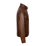 Zack Leather Jacket // Chestnut (S)