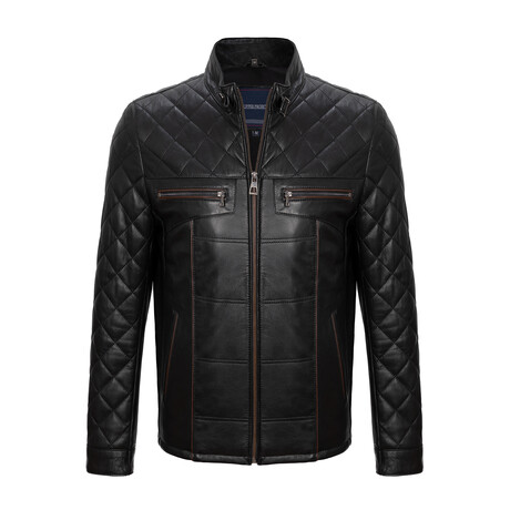 Ramy Leather Jacket // Black (S)