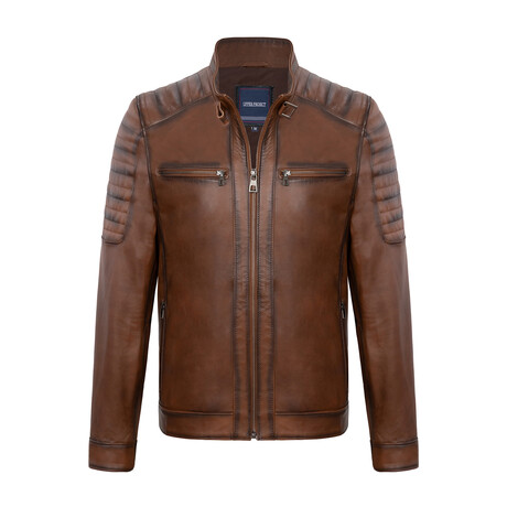 Emile Leather Jacket // Chestnut (S)