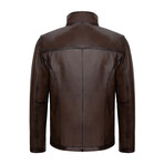 William Leather Jacket // Chestnut (3XL)