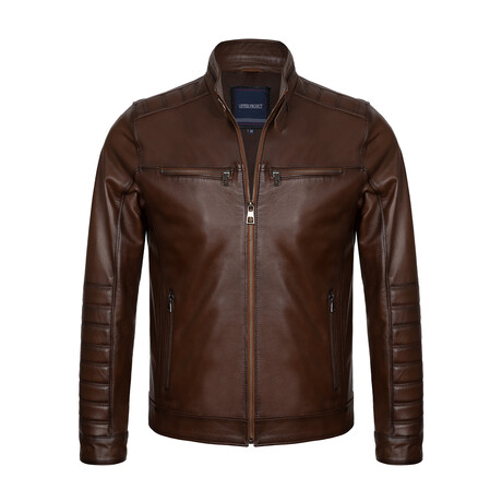 Billie Leather Jacket // Chestnut (L)
