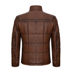 Darwin Leather Jacket // Chestnut (XL)