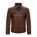 Darwin Leather Jacket // Chestnut (2XL)