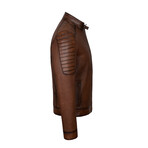 James Leather Jacket // Chestnut (XL)