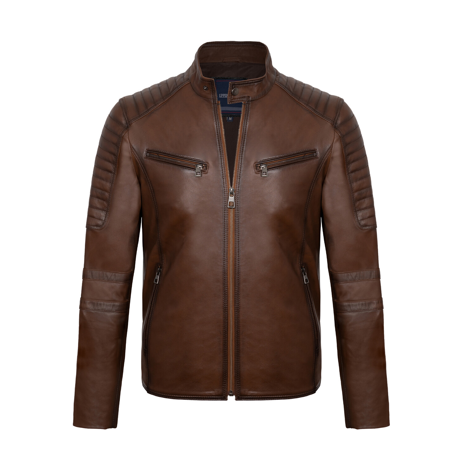 Quilted Arms & Shoulders Racer Jacket // Chestnut (2XL) - Upper Project ...